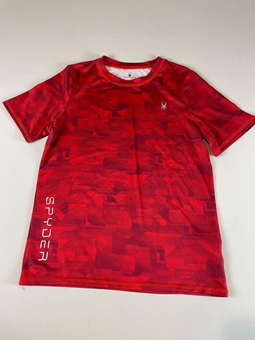 Classic Spyder Boys' Red Logo Top  Size S Short Sleeves